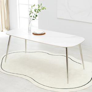 헤이즈 세라믹 1800X850 타원형 12T 포세린 통 테이블