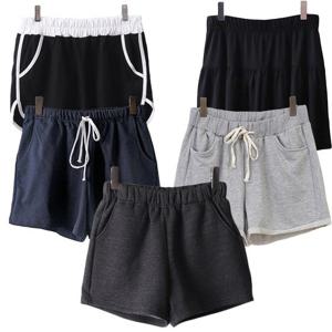[아이우먼]빅사이즈 여자 기모 반바지 밴딩 숏 트레이닝 5부팬츠