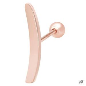14K 금침 커브 스틱 로즈골드 피어싱