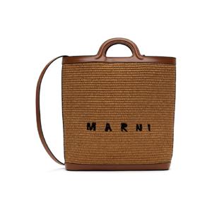 25 FW 마르니 여성 브라운 트로피칼리아 토트백 251379F048020