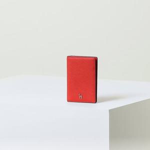 [헤지스] [NOMAD]레드 퍼피로고 플랫 카드지갑 HIHO5E134R2