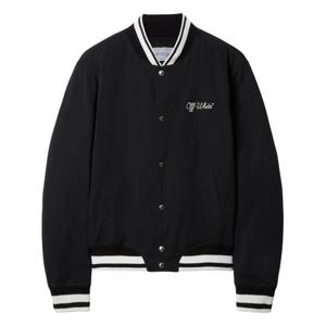 오프화이트 봄버 자켓 OMEH05FC99FAB001 1001 BLACK WHITE