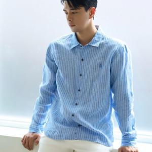 [인디안]24년 봄 여름[인디안 광복점]중년 남성 긴팔 린넨 남방 셔츠 MUONL4S2311GB