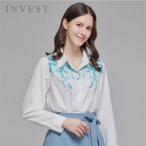 리프 나염 포인트 블라우스_INI5S1BL5231