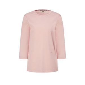 닥스 여성 25SS 핑크 로고 자수 7부 소매 면혼방 티셔츠 DLTS5BE21P1