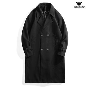 남성 오버핏 더블 울 하프 코트 봄 가을 WI005CT