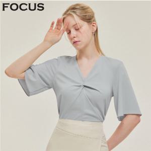 브이 꼬임 블라우스_VFI5M1BL5051