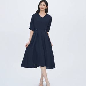 [베스띠벨리]  25여름  D링 벨티드 퍼프 반팔 원피스F7507NA