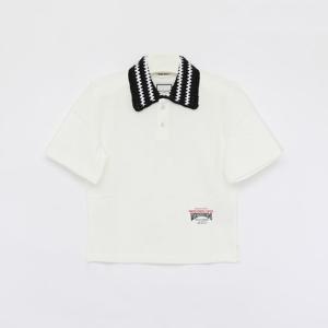 우영미 빅카라 프린트로고 반팔 여성 PK티셔츠 M251TS16740W