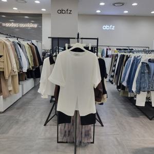 [ab.f.z]AFZ2HK36/앞트임 반발 롱 티셔츠_IC