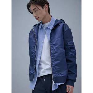 [Shift.G] Woven Mix Hood zipup  Navy (GS5141H01R)