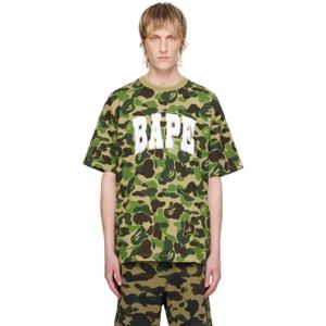 BAPE 티셔츠 카키 ABC 카모 티셔츠 241546M213250
