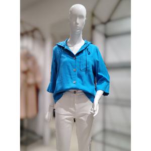 [SI] SI후드 프린트 린넨 블라우스SIBAE2493