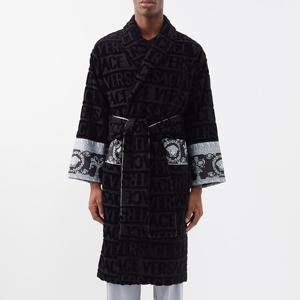 25 FW 베르사체 아이 러브 바로크 로고 자카드 코튼 테리 배스로브 ZACJ00008