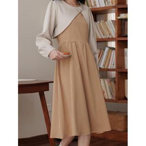 [카라]KARRA 샌드프릴원피스+볼레로자켓SET_A5S0671