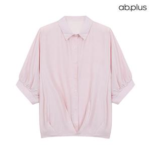 [ab.plus/신상] 밑단 주름 벌룬 소매 카라 블라우스 (LSZ2MB35A)