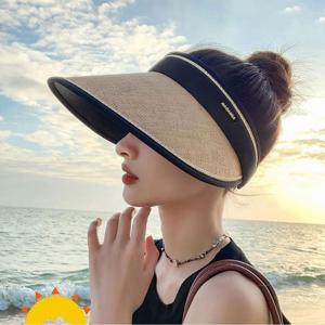 휴양지 여름 라탄 썬캡 햇빛 차단 돌돌말아 보관 선캡