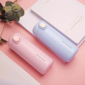 꼼꼬미 스텐 미니 보온보냉 원터치 마카롱 텀블러 350