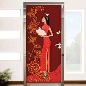 아트박스/꾸밈 io403-치파오 여인_현관문방문시트지