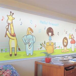 아트박스/낭만창고 dgse293-숲속 친구들과 악단-반투명시트지
