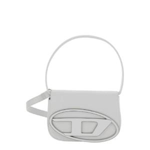 DIESEL 391DR39 타원형 D 패치 화이트 숄더백 가죽 여성 X08396PR818T1003