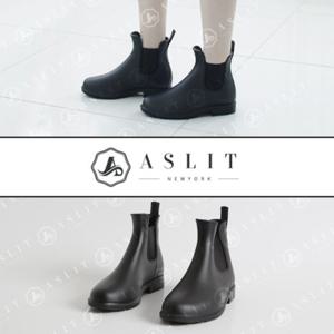 [애슬릿] 둥근코 여성 장화 첼시 숏 레인 부츠