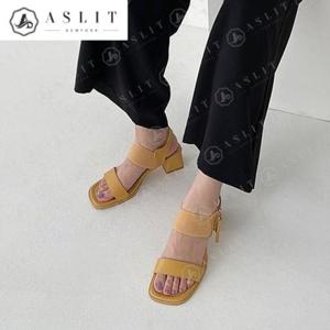 [애슬릿] 여성 이선 스트랩 지퍼 슬링백 여름 샌들 힐