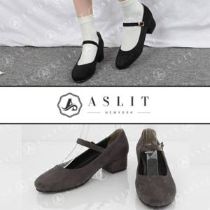 [애슬릿] 여성 스웨이드 슬링백 로우힐 4cm