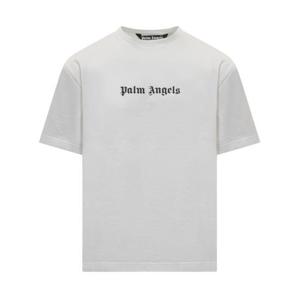 팜앤젤스 반팔 티셔츠 PMAA089S24JER002 0110 WHITE BLACK