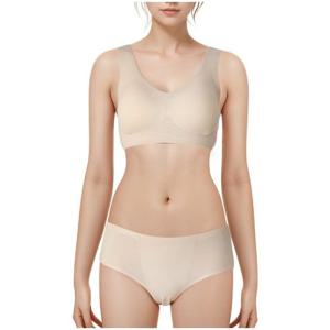 [비비안(언더웨어)][세트] 얇은 일체형 고정패드 껴입는 심리스브라 팬티 BR1841A BP1841A