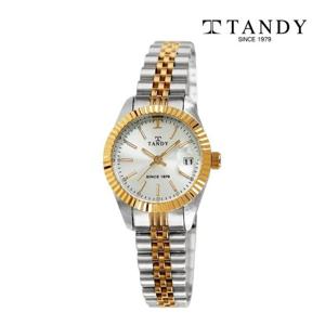 [TANDY] 탠디 럭셔리 메탈 손목시계(오스트리아 스톤 식입)T-3921 여자 골드콤비