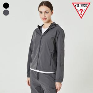 [게스(진)]여성 나일론스트레치 후드바람막이 YO2W9880