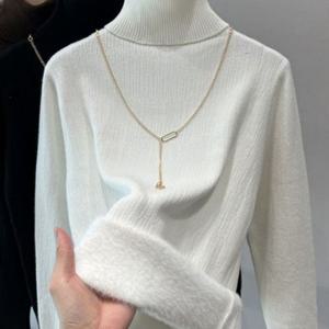 [에이치플러스몰]목폴라 풀오버 니트 티셔츠 ST030077