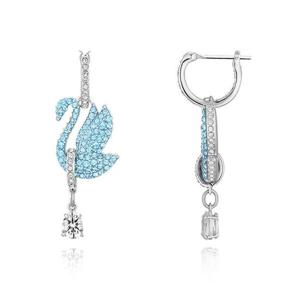 스와로브스키 SWAROVSKI 5660593 Iconic Swan 스완 블루 드롭 여성 귀걸이