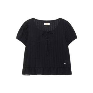 LEE 여성 셔링 반팔 블라우스 B1 LE2502SS66 BK WH