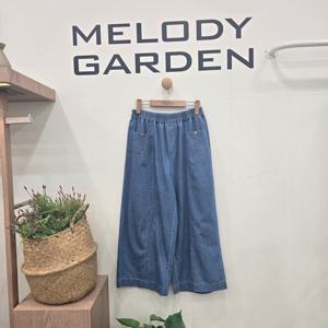 [멜로디가든]멜로디가든 절개단추 7부데님팬츠 M25M7P103_SH