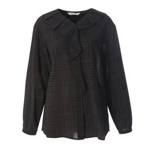 [안지크]잔체크프릴넥블라우스 AJ3BL5120