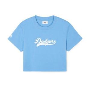 MLB반팔티 PQJ 3FTSV1243-07BLL 여성 베이직 바시티 컬시브 크롭 티셔츠