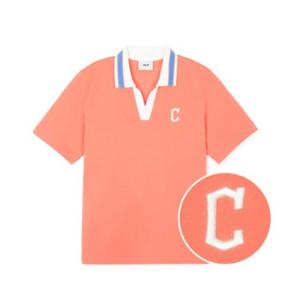 MLB긴팔티 PQJ 3FPQB0343-45COD 여성 오픈카라 배색 슬림핏 카라티셔츠