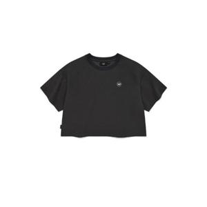 M 커버낫반팔티 CQK CO2402ST94-CH 우먼 컴포트 스트링 크롭 티셔츠 Charcoal