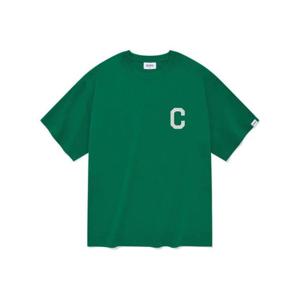 M 커버낫반팔티 CQK CO2402ST10-GN C 로고 티셔츠 그린