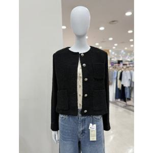 [리스트][LIST] 부클 울 혼방 라운드넥 자켓 TWWJKO82710