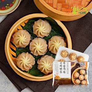 쿠즈락앳홈 육즙가득 갈비 만두 168g 1팩
