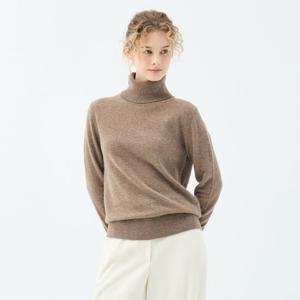 캐시미어 100 베이직 피튜니아 터틀넥 풀오버 (UFKKTN340C-L/BROWN)