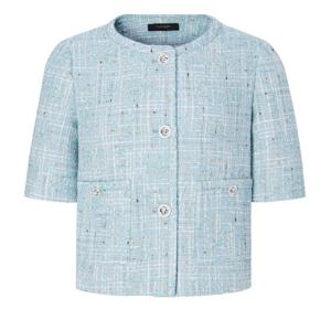 질스튜어트뉴욕   25FW 블루 체크 폴리혼방 트위드반팔자켓 JSJA5C600B1