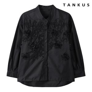 [탱커스]플라워 자수 노카라 블라우스  TX3BL006L0