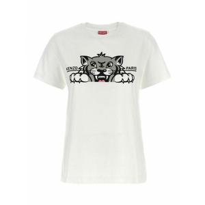 [KENZO] 라프리마 여성 티셔츠 해피 타이거 FF62TS3524SO02 화이트 /8
