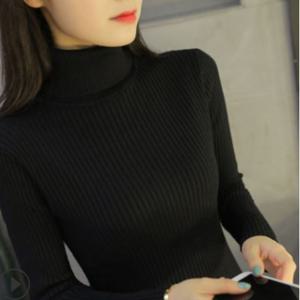 가을니트 키밍 SWEATER 기본 목폴라 골지 니트 슬림핏