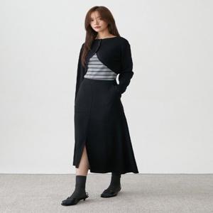 플라스틱아일랜드  (PR3WS862) 절개변형 롱 스커트