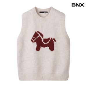 [비엔엑스]애니멀 울 풀오버 베스트  BX3VT002L0